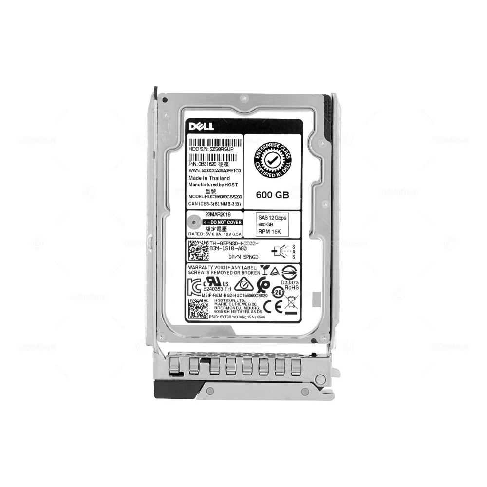 5PNGD G14  DELL HDD 600GB 15K SAS 12G 2.5" SFF G14